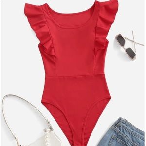 NWOT Red Bodysuit